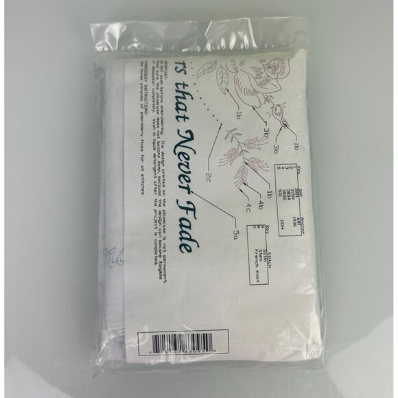 NEW Fairway Needlecraft Co #83095 Friends Embroidery Pillowcases Flowers 30x21 - Picture 9 of 11